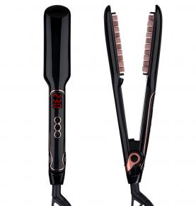 New Concept Hair Volumizing Iron Tourmaline Styling Tool Ceramic Brush Crimper Hair Straightener Flat Iron With Teeth