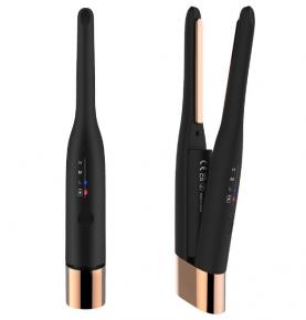 Wireless USB Portable Cordless Mini Rechargeable Planchas Para Pelo Straightening 2 in 1 Flat Iron Ceramic Hair Straightener