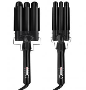 Custom Professional Magic 3 in 1 Triple Deep Waver Electric Three Barrel Hair Curler Iron
