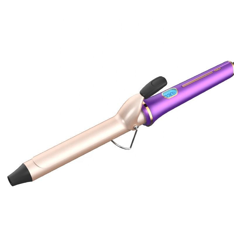 1 Inch 25mm Ceramic Tourmaline Barrel Hair Curling Iron with Clip 450°F Professional Hair Curler for Girls & Women