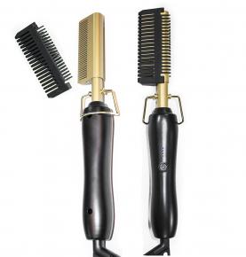 Wholesale Hair Straightener Electric Hot Comb Private label High Heated Hair Brush For African American Thick Hair Wigs